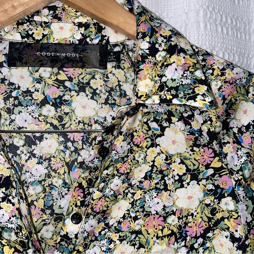 Code X Mode Multicolor Floral Print Button Down D… - image 2